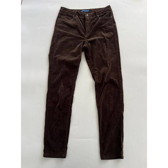 J. Mclaughlin Womens Size 4 Office Career Brown Velvet Pants Tapered Stretch - Picture 1 of 13